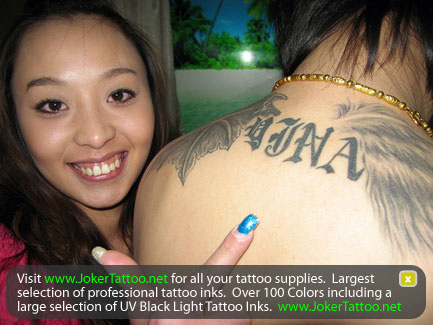  where English language tattoos are enjoying a new surge in popularity.