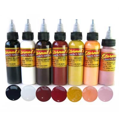 Eternal Ink Eternal Tattoo Ink | Sample Color Set | 1/2oz Bottles