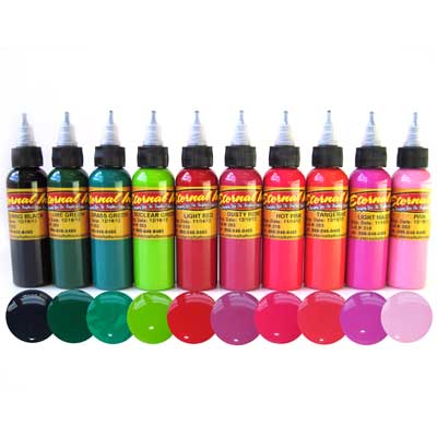 Eternal Tattoo Ink Floral 10 Color Set