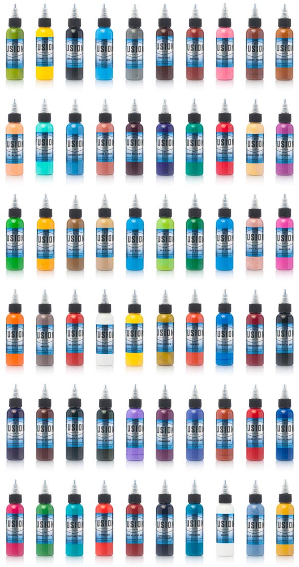 Fusion Tattoo Ink 60 Color Set Fusion Tattoo Ink 60 Color Set