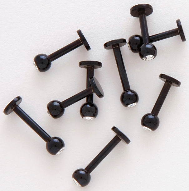 14G Black Labrets/Monroes