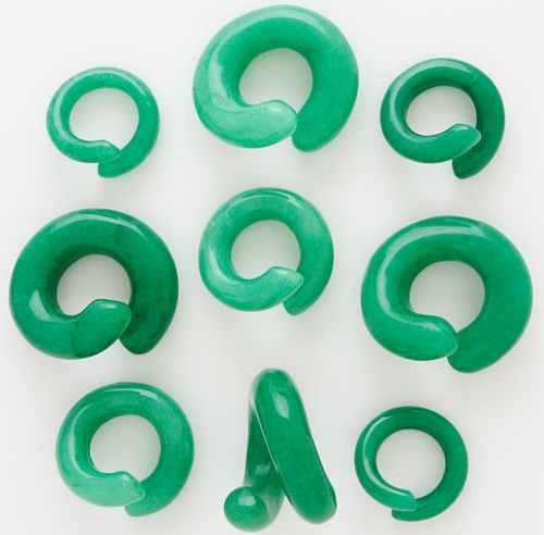 Green Jade Stone Twist Talons