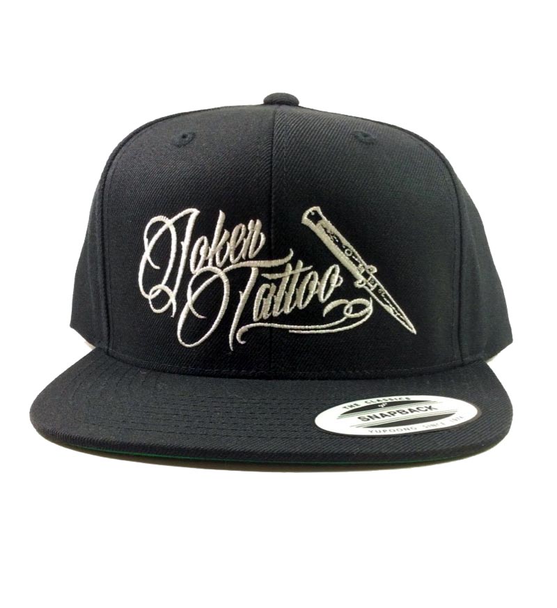 Joker Tattoo Supply Snapback Classic Hat in Black