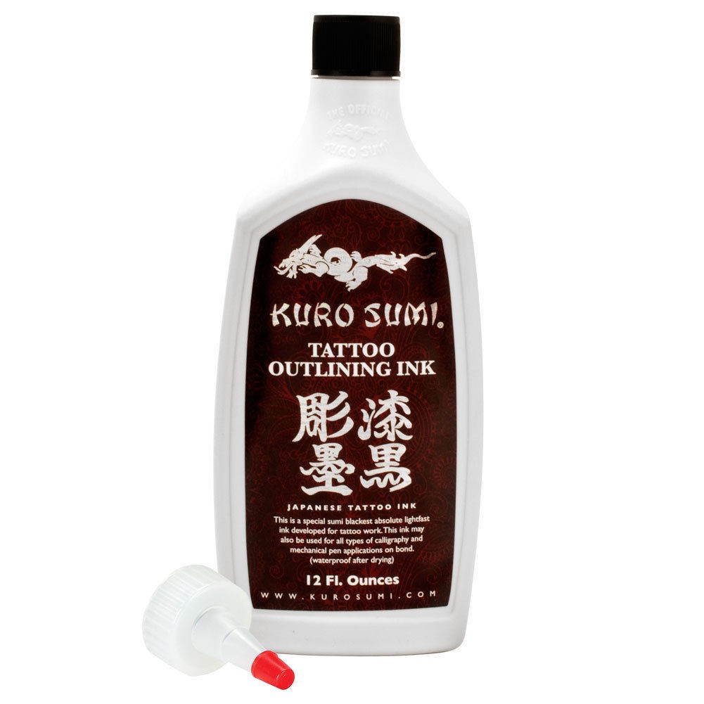 Kuro Sumi Black Outlining Tattoo Ink - 12oz.