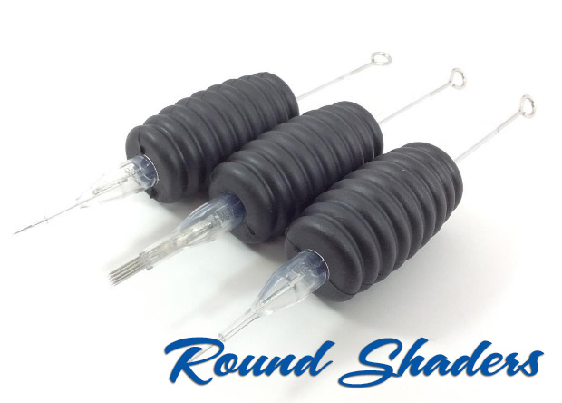 Round Shader Tattoo Needle with Disposable Tube & 5/8" Grip