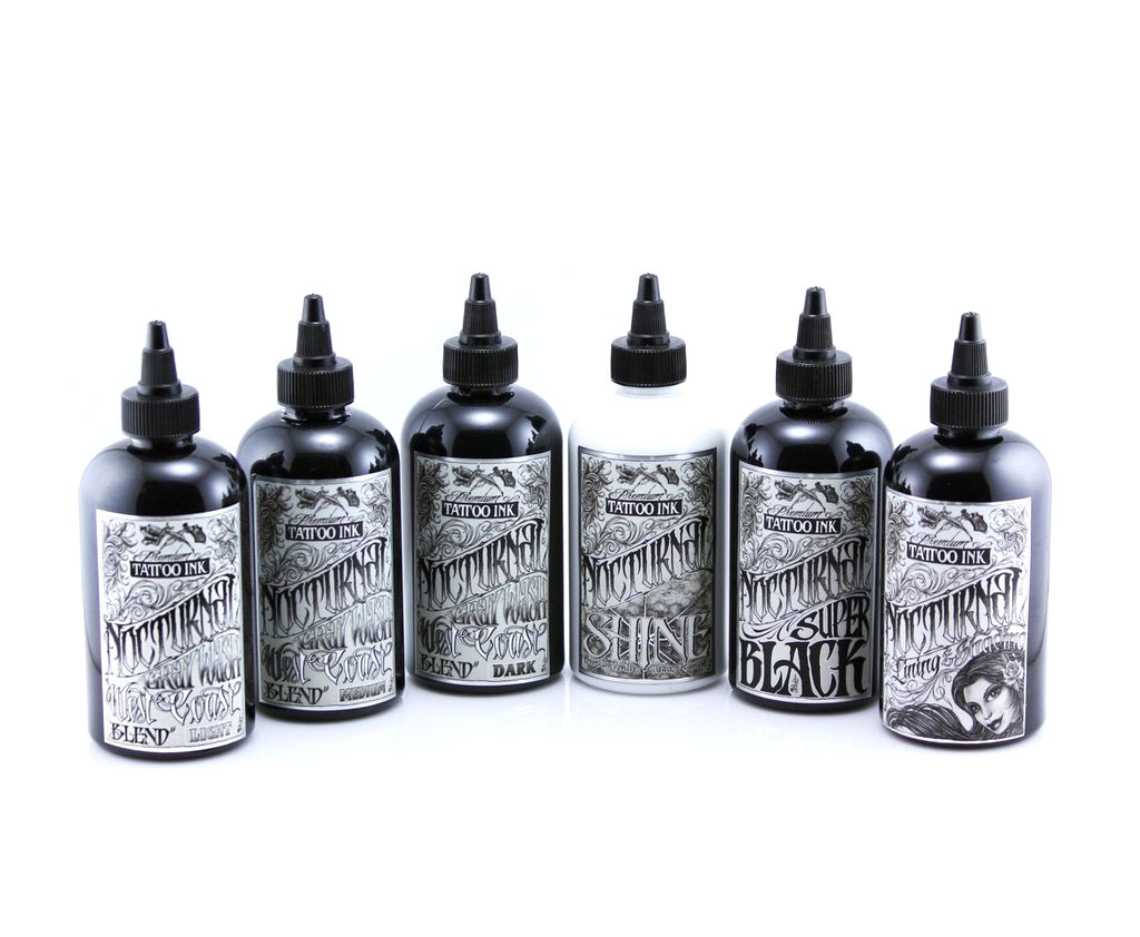 Tattoo Ink: Solid Ink, Nocturnal & Eternal Ink, Black Ink & Sets