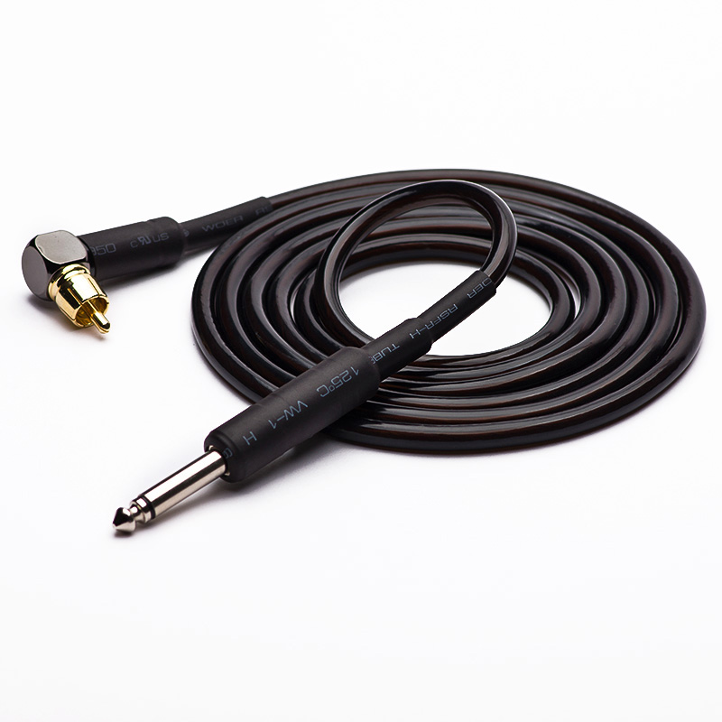 Proline Right Angle RCA Clip Cord in Black