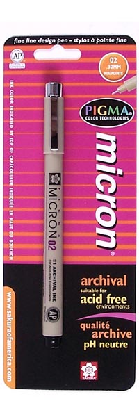 Pigma Micron 02, fine point pen,.30 mm - BLACK ink