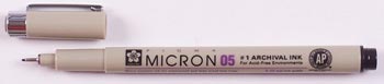 Pigma Micron 05, fine point pen, .45 mm - BLACK ink