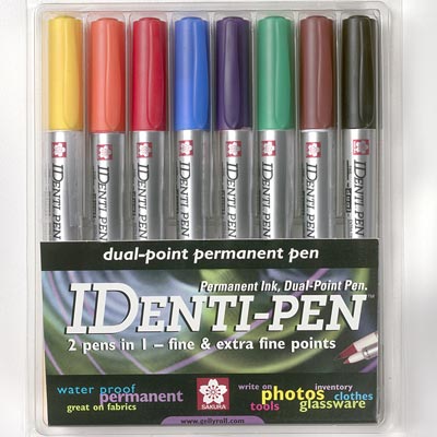 Sakura Identi-Pen - dual point, 8-color set