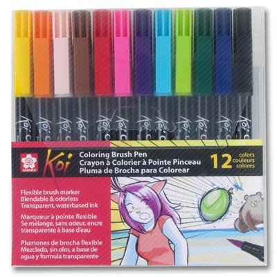 Koi Coloring Brush - 12 piece Starter Set