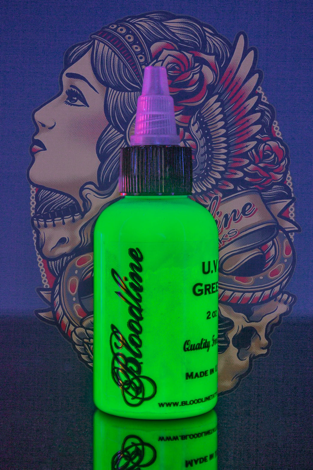 Bloodline UV Tattoo Ink Black Light Green