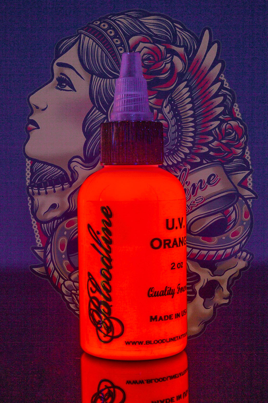 Bloodline UV Tattoo Ink Black Light Orange, Joker Tattoo Supply