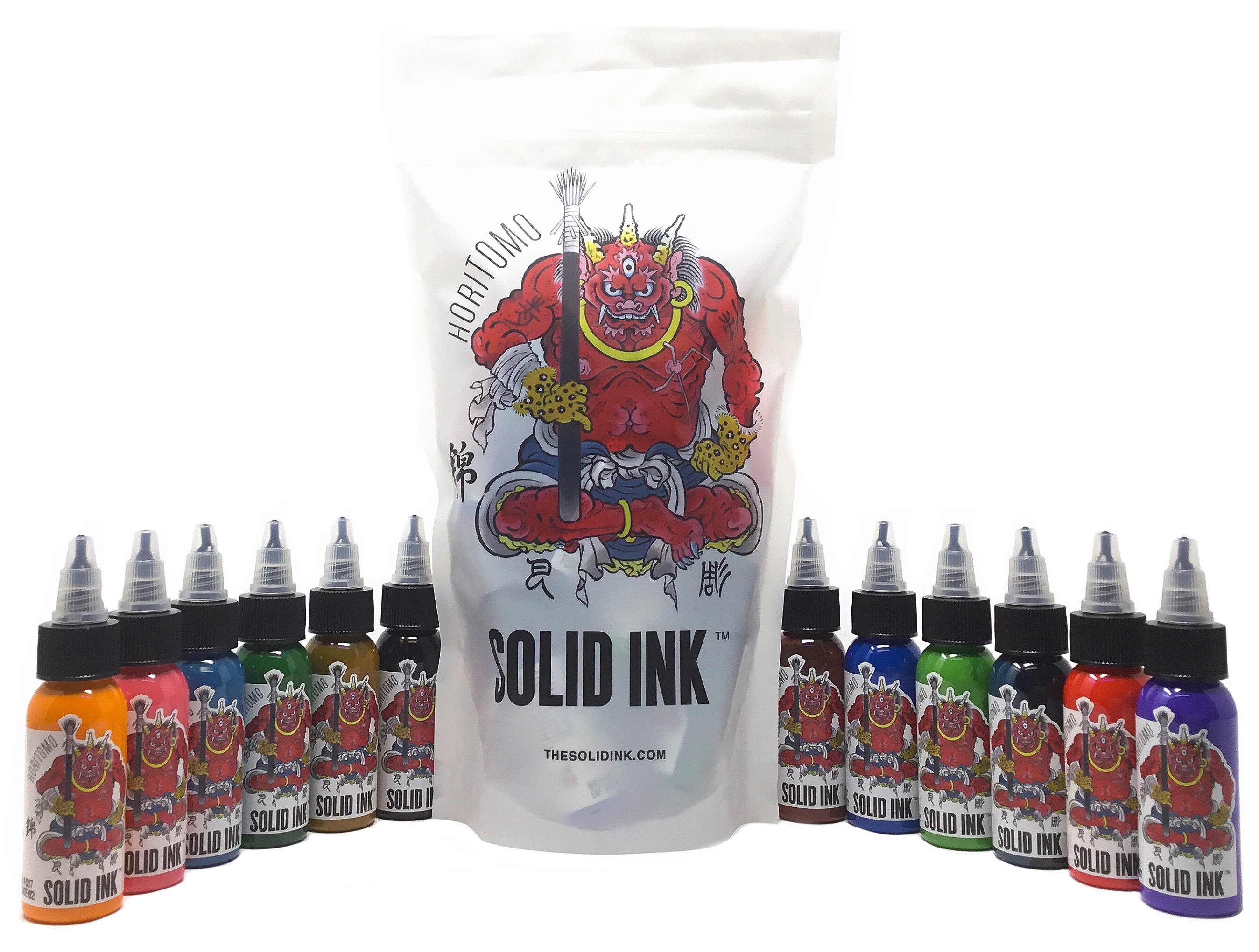 Solid Tattoo Ink Horitomo 12 Color Set