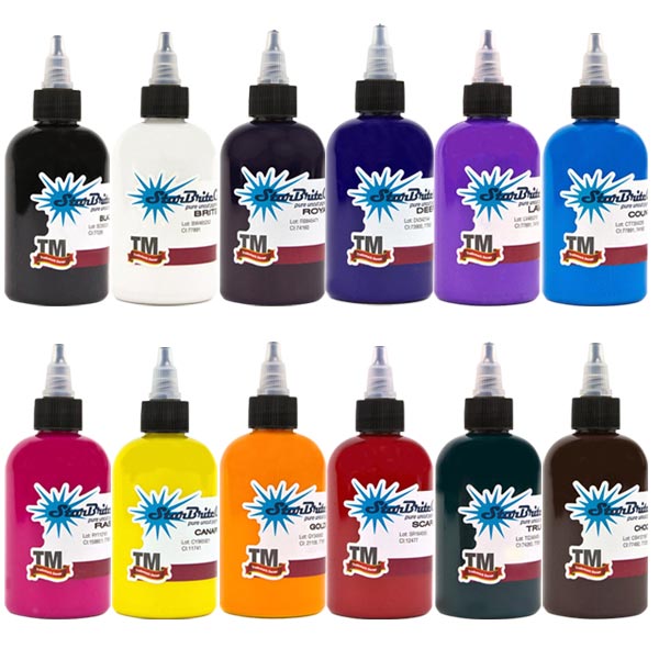 StarBrite Tattoo Ink 12 Color American Traditional Set