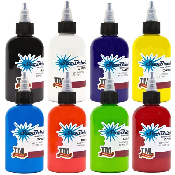 StarBrite Tattoo Ink 75 Color Professional Set