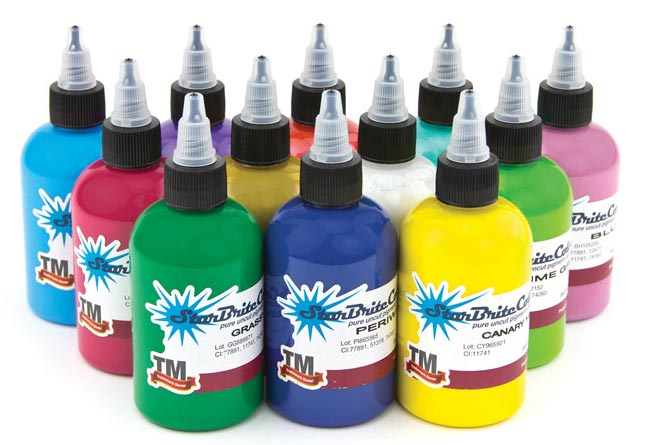 StarBrite Tattoo Ink 12 Color Solar Set