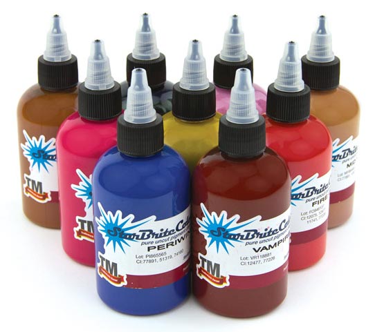 StarBrite Tattoo Ink 9 Color Darkside Set