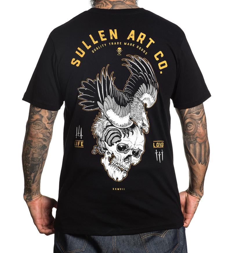 Sullen Men's Senor Obsidian Sleeve Black Premium Clothing T Shirt Short ...