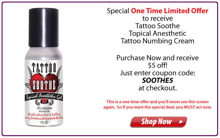 Tattoo Soothe Topical Anesthetic Gel - 1oz. - Click Image to Close