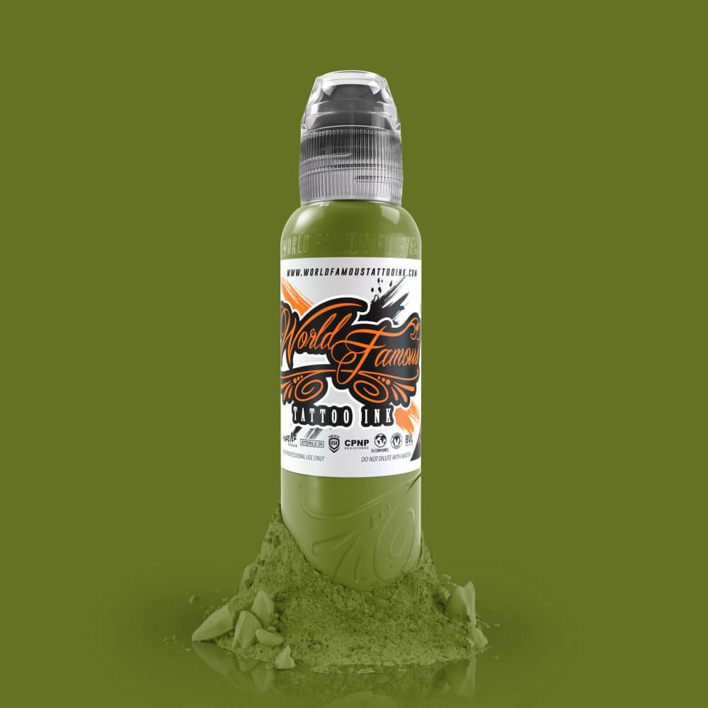 World Famous Tattoo Ink Jay Freestyle Olive Green
